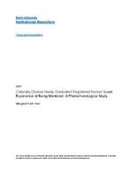 Culturally diverse newly graduated registered nurses' lived experience of being mentored : a phenomenological study